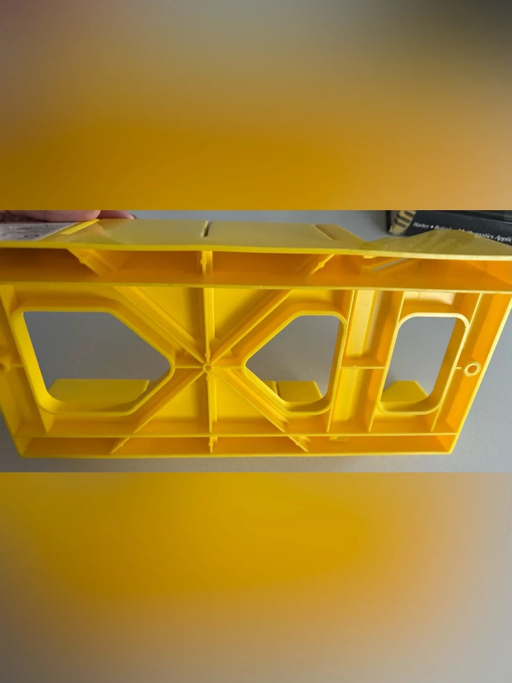 Anvil Yellow Plastic Miter Box with 45° and 90° Guides